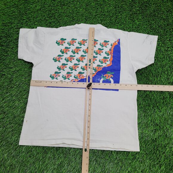 Vintage 80s Florida Gators Football Shirt M/L 20x23 Crop USA - Picture 3 of 16